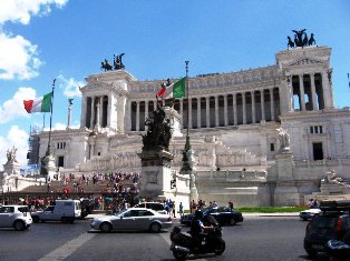 Vittoriano rūmai Romoje. Italija