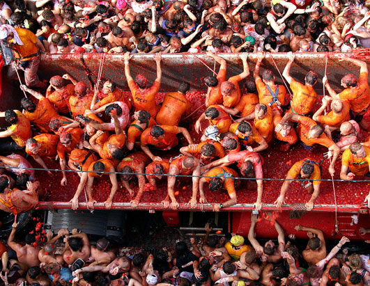 La Tomatina. Ispanija