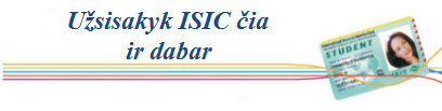 Užsisakyk ISIC