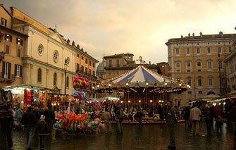 Kalėdinė mugė Italijoje, Romoje, Navonos aikštėje