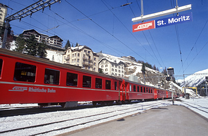 Traukiniu į St.Moritz