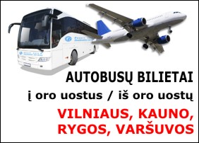 Autobusai į Vilniaus, Kauno, Rygos, Varšuvos oro uostus ir iš jų