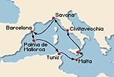 Kruizas: Ispanija, Tunisas, Malta, Italija (Roma)